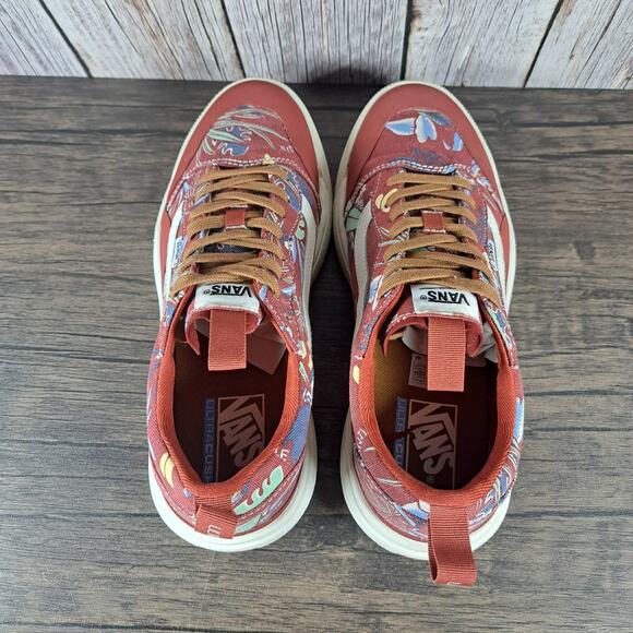 Vans Hawaiian Jungle Floral Ultrarange Exo SE Sneaker Men's Sz 8 Women's 9.5 Red - Picture 6 of 9